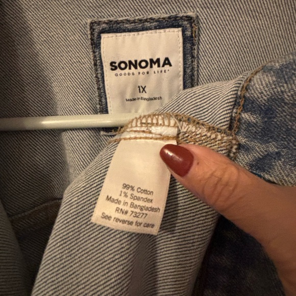 Sonoma Goods for Life Classic Blue Denim Jacket size 1X - Picture 6 of 9